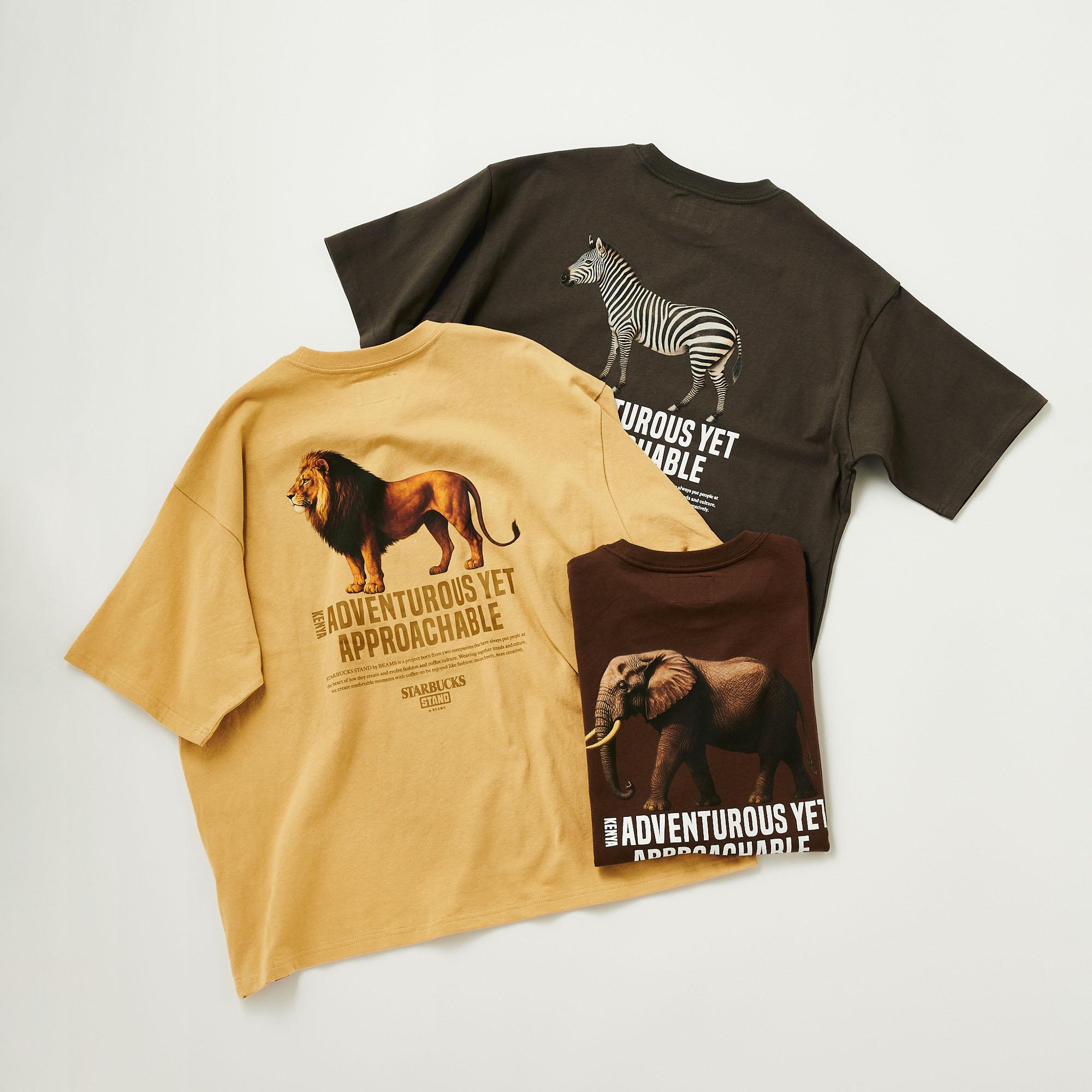 〈スターバックス スタンド バイ ビームス〉のアニマルTシャツ